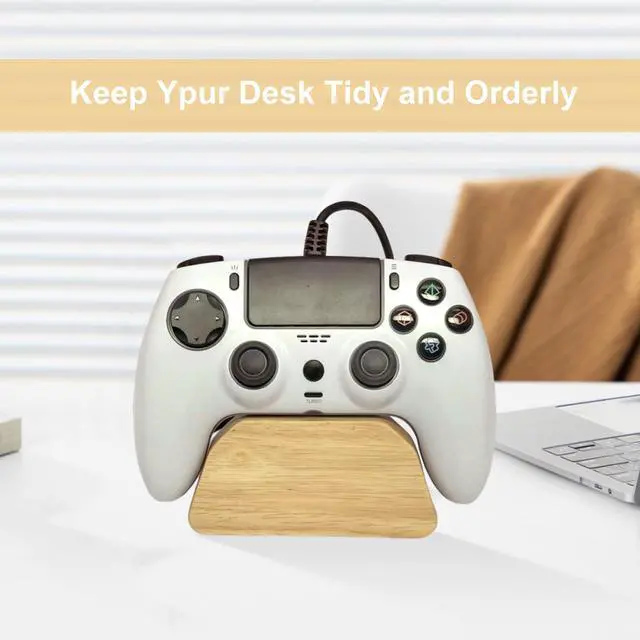Alt view image 2 of 7 - Solid wood gamepad stand, game equipment, controller stand, suitable for Xbox, PS4, PS5, is a good helper for organizing gamepads on the desk, and also the best gift for your son, husband, boyfriend