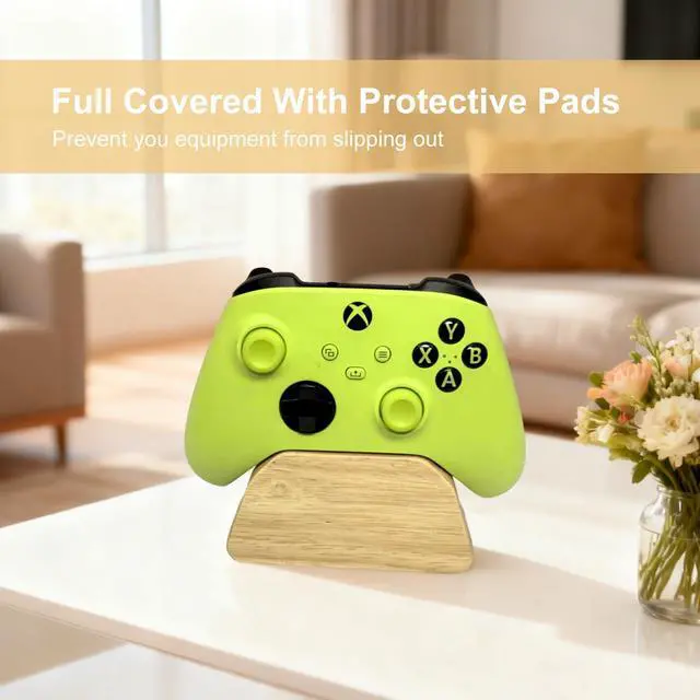 Alt view image 3 of 7 - Solid wood gamepad stand, game equipment, controller stand, suitable for Xbox, PS4, PS5, is a good helper for organizing gamepads on the desk, and also the best gift for your son, husband, boyfriend