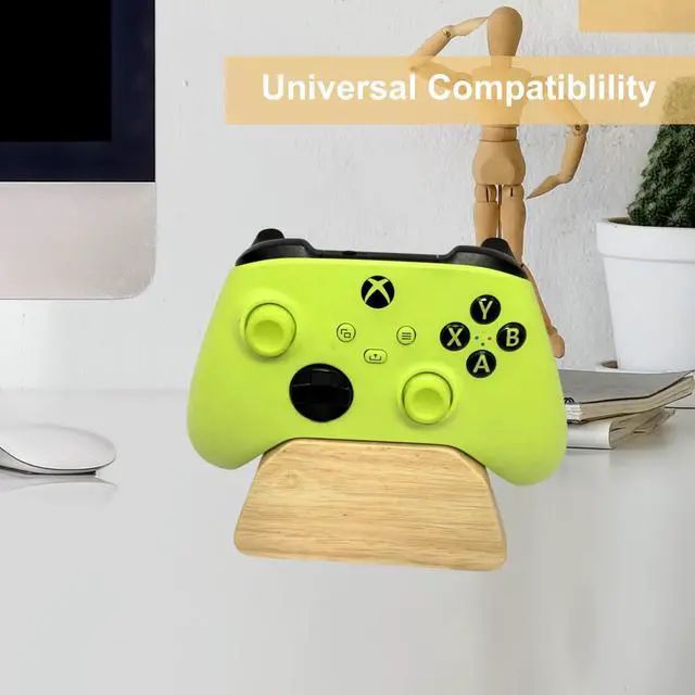 Alt view image 5 of 7 - Solid wood gamepad stand, game equipment, controller stand, suitable for Xbox, PS4, PS5, is a good helper for organizing gamepads on the desk, and also the best gift for your son, husband, boyfriend