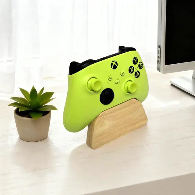 Alt view image 6 of 7 - Solid wood gamepad stand, game equipment, controller stand, suitable for Xbox, PS4, PS5, is a good helper for organizing gamepads on the desk, and also the best gift for your son, husband, boyfriend