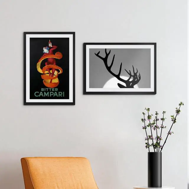Alt view image 2 of 7 - 13x19 Picture Frame Set of 5, Display Pictures 11x17 with Mat or 13 x 19 Without, Wall Gallery Poster Frames, Black