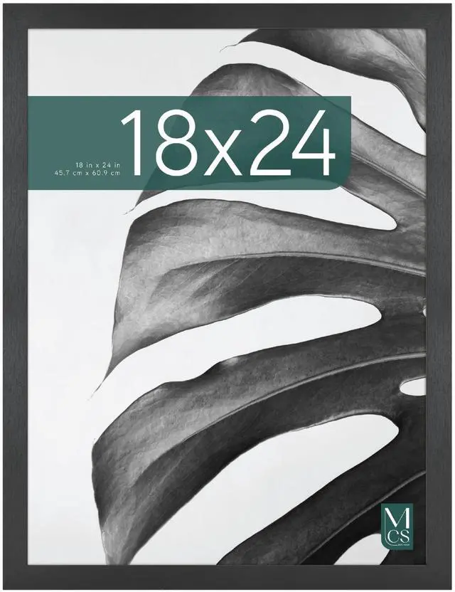 Main image of Studio Gallery 18x24 Poster Frame Black Woodgrain Engineered Wood, Vertical & Horizontal Wall Hanging Large Picture Frame for Photos, Posters & Art Prints (1-Pack)