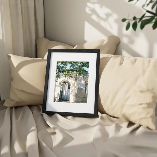 Alt view image 2 of 7 - 11x14 Picture Frame, Display Pictures 8x10 with Mat or 11x14 without Mat, Photo Frame for Wall Mounting, Black, 1 Pack