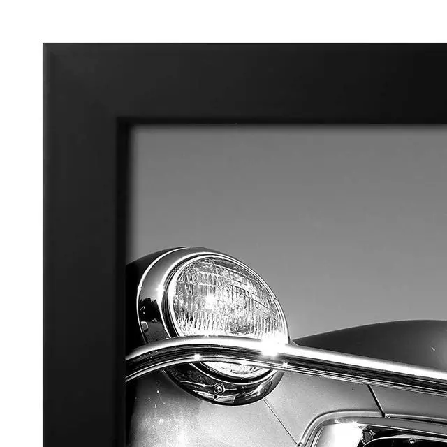 Alt view image 7 of 7 - 18x24 Poster Frame - Black Engineered Wood with Polished Plexiglass - Wide Picture Frame for Vertical or Horizontal Wall Display - Epic Collection - Black