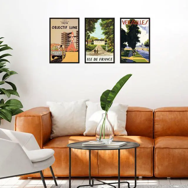 Alt view image 2 of 7 - 11x17 Picture Frame Black 3 Pack, Scratch-Proof 11 x 17 Poster Frames for Photo Gallery - Slide-In Strips, Horizontal or Vertical Wall Mounting