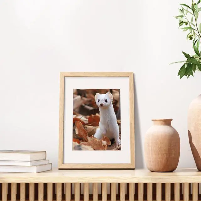 Alt view image 7 of 7 - 11x14 Picture Frame, Natural Solid Wooden Picture Frames, Display 8x10 with Mat or 11 x 14 Without, Vertical or Horizontal Wall Hanging, 1 Pack, Natural