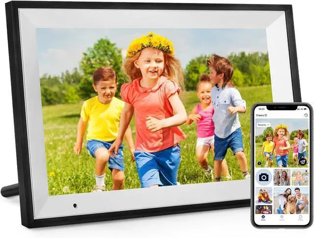 Main image of Digital Picture Frame 10.1 Inch Digital Photo Frame 32GB Storage, WiFi Picture Frame with1280x800 IPS Touch Screen, Auto-Rotate Photo Frame Share Your Photos and Videos via AiMOR App, Black