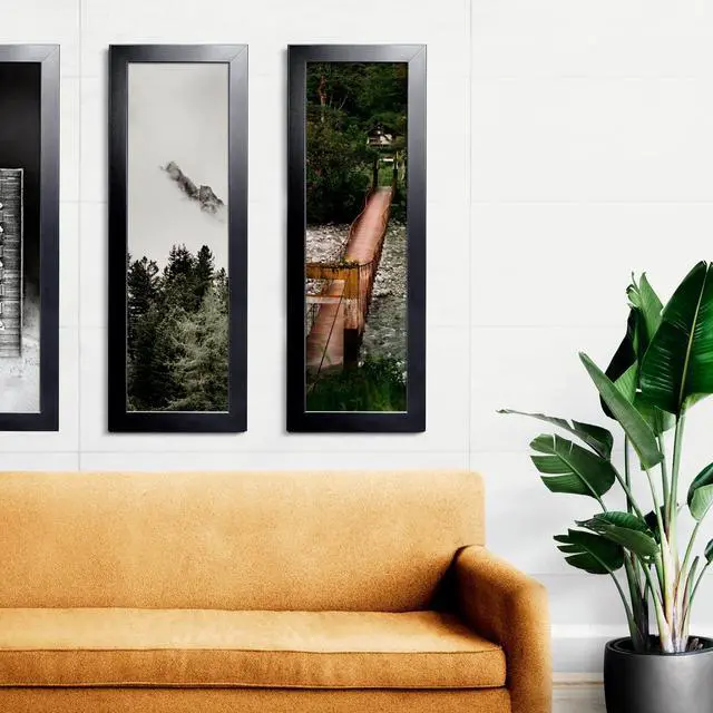Alt view image 2 of 7 - 9x27 Picture Frame Black, Panoramic Picture Frame for Wall Decoration, Classic Black Minimalist Style Suitable for Decorating Houses, Offices, Hotels1 Pack