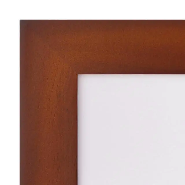 Alt view image 5 of 7 - 8"x10" Flat Walnut Frame - Rectangular Tabletop or Wall Mount - For 5"x7" Pictures - Premium Walnut Wood with Double White Mat - Versatile-Elegant For Home or Office Décor - Traditional Photo Frame