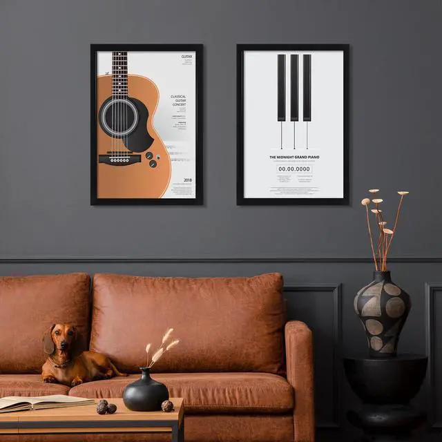 Alt view image 6 of 7 - 24x36 Poster Frame Black 2 Pack, Poster Frames 24 x 36 inches or 24x36 Picture Frames with HD Plexiglass for Horizontal or Vertical Wall Mounting, Durable Scratch-proof Safe and Artistic