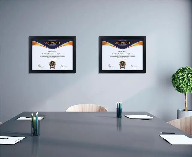 Alt view image 3 of 7 - 8.5x11 Picture Frame Certificate Document Frame 6 Pack Glass
