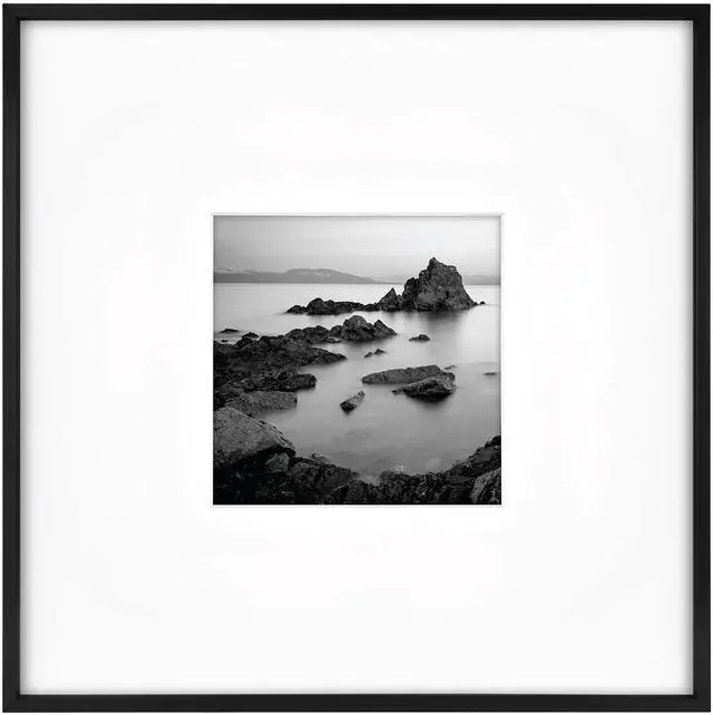Main image of Master & Co. Foundry Metal 18x18 Matted Picture Frame with 8x8 Photo Display, Black Vertical & Horizontal Wall Hanging Frame for Photos & Artwork (1-Pack)