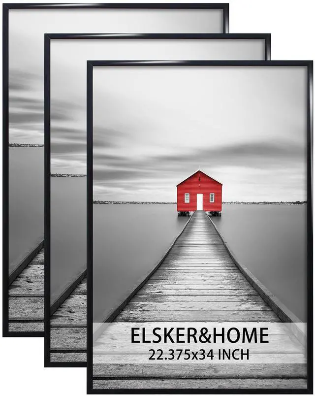 Main image of 22.375 x 34 Poster Frame 3 Pack, Black