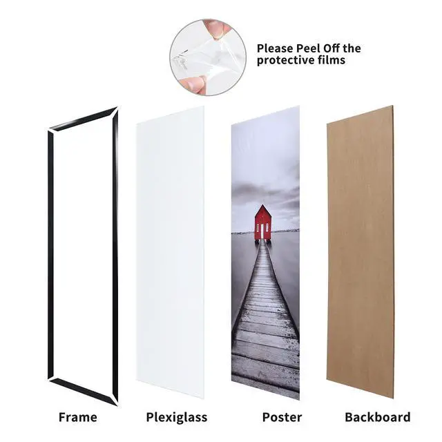 Alt view image 4 of 6 - 22.375 x 34 Poster Frame 3 Pack, Black