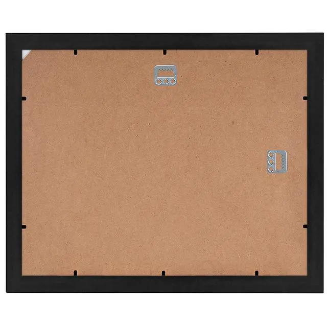 Alt view image 7 of 7 - 11x14 Diploma Frame with Shatter-Resistant Glass - Set of 2 - Use as 8.5x11 Frame with Mat or Display 11x14 Documents Without Mat - Certificate Frames with Engineered Wood - Black