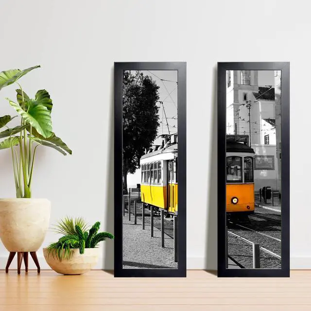Alt view image 3 of 7 - 8x24 Picture Frame Black, Panoramic Picture Frame for Wall Decoration, Classic Black Minimalist Style Suitable for Decorating Houses, Offices, Hotels1 Pack
