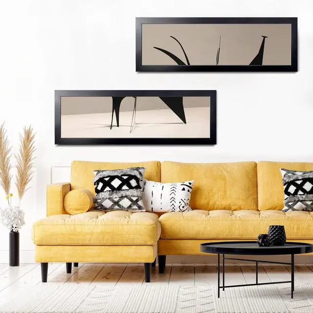 Alt view image 4 of 7 - 8x24 Picture Frame Black, Panoramic Picture Frame for Wall Decoration, Classic Black Minimalist Style Suitable for Decorating Houses, Offices, Hotels1 Pack