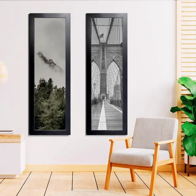Alt view image 7 of 7 - 8x24 Picture Frame Black, Panoramic Picture Frame for Wall Decoration, Classic Black Minimalist Style Suitable for Decorating Houses, Offices, Hotels1 Pack