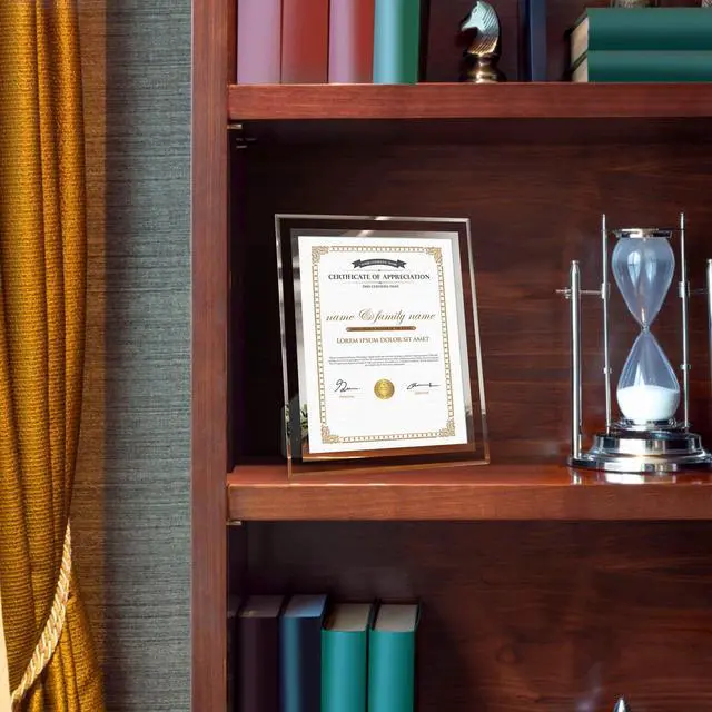 Alt view image 5 of 7 - 8.5 by 11 Picture Frames, 6 Pack 8.5x11 Glass Picture Frames For Small Business Licenses, School Certificates, Family Awards & Office Diplomas, Tabletop Display Only Vertical or Horizontal