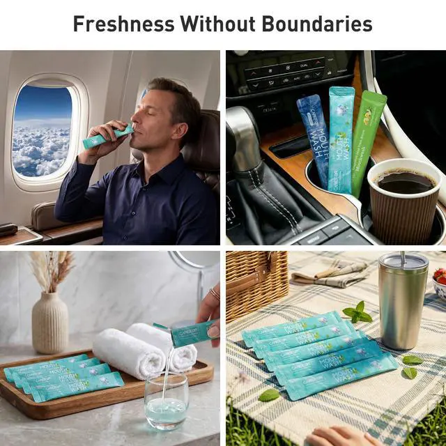 Alt view image 4 of 7 - Travel Size Portable Alcohol & Fluoride Free Mini Bulk 30 Packets
