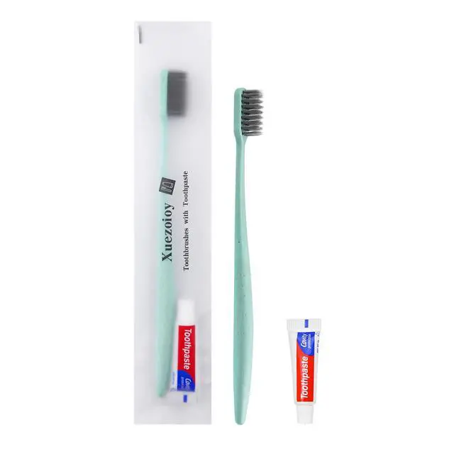 Alt view image 7 of 7 - Disposable Toothbrushes with Toothpaste,30 Pack Green Individually Wrapped Disposable Travel Toothbrushes Kit in Bulk for Homeless,Nursing Home,Hotel,Charity