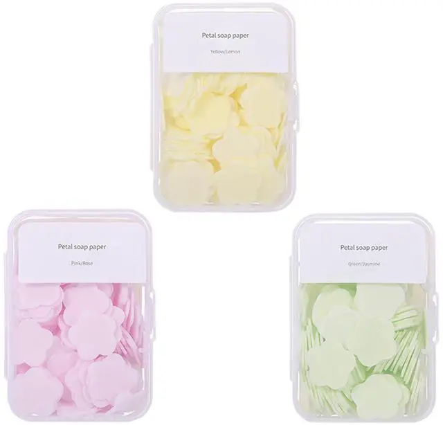 Main image of 300pcs Portable Hand Washing Soap Sheets, Scented Mini Soap Sheets, Disposable Soluble Soap for Outdoor Travel, Camping, Hiking (Mix)