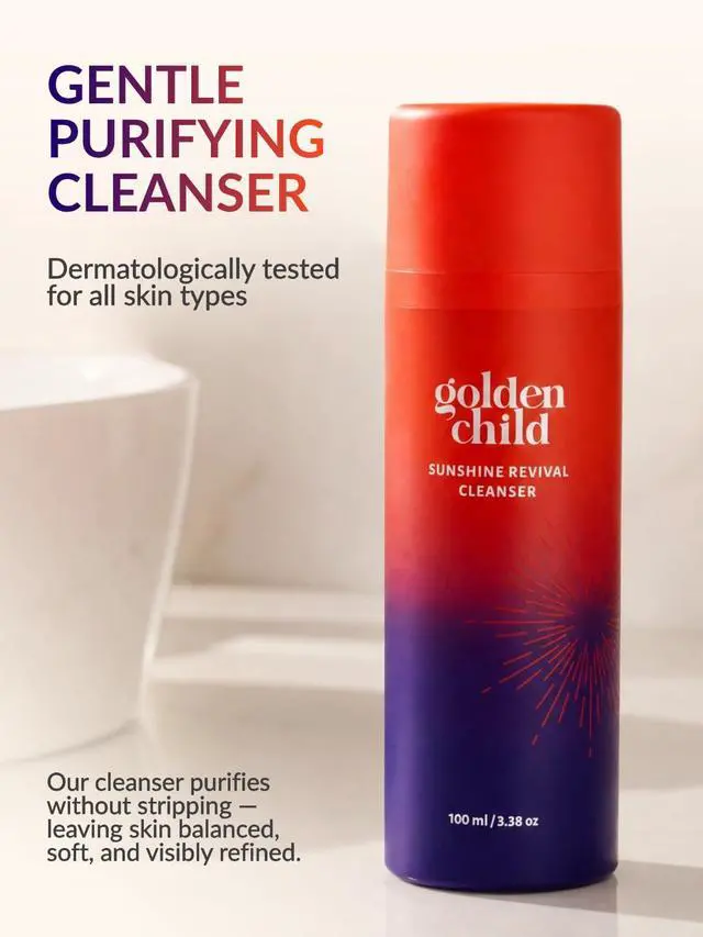 Alt view image 2 of 7 - Sunshine Revival Cleanser | Daily Cleanser for Sensitive Skin & combination Skin | Deep Cleans & Fights Breakouts | 100 ml / 3.38 oz