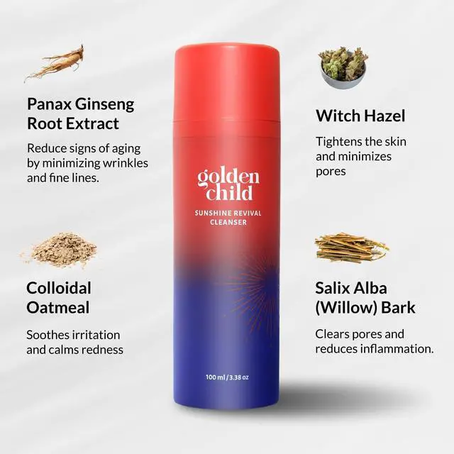 Alt view image 3 of 7 - Sunshine Revival Cleanser | Daily Cleanser for Sensitive Skin & combination Skin | Deep Cleans & Fights Breakouts | 100 ml / 3.38 oz