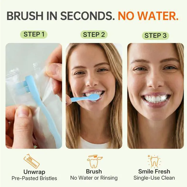 Alt view image 4 of 7 - Mini Disposable Travel Toothbrushes with Toothpaste, 100 Count