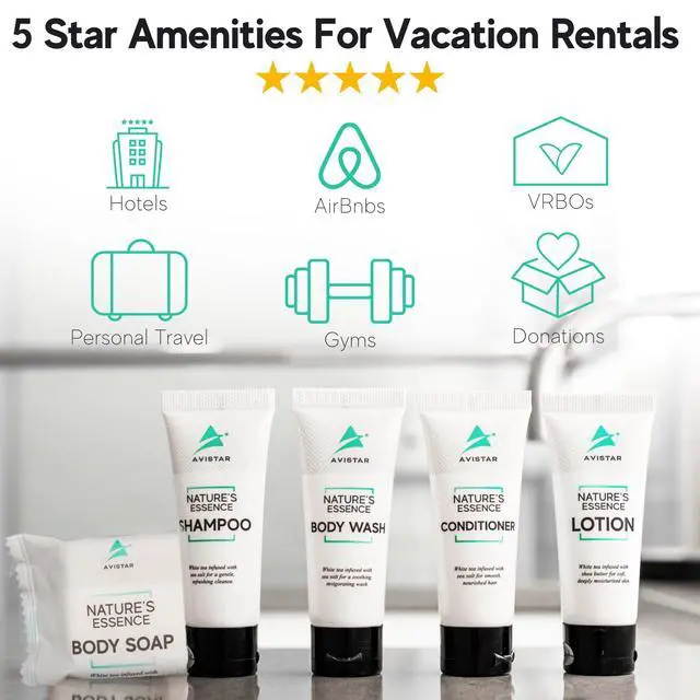 Alt view image 2 of 7 - 90 Piece Hotel Soap & Bulk Toiletries - Travel Essentials for BnB Hosts & Guests - Hotel Shampoo & Conditioner Supplies for Guests, Hotel Toiletries Bulk Set, Mini Bulk Travel Size Toiletries