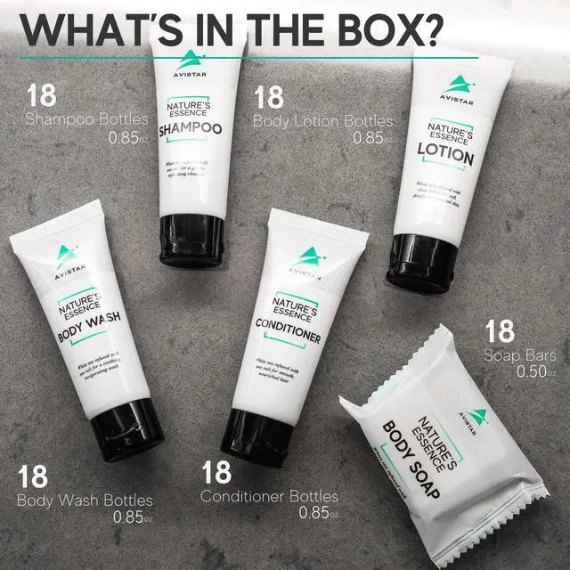 Alt view image 4 of 7 - 90 Piece Hotel Soap & Bulk Toiletries - Travel Essentials for BnB Hosts & Guests - Hotel Shampoo & Conditioner Supplies for Guests, Hotel Toiletries Bulk Set, Mini Bulk Travel Size Toiletries