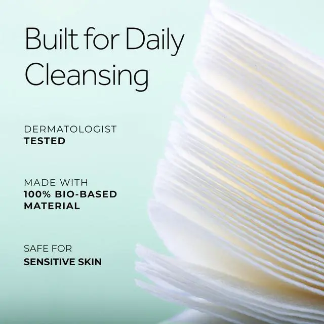 Alt view image 3 of 7 - Ultra Soft Dry Face Towels, 50 Count, Biobased Disposable Wipes for Makeup Removal, Gently Exfoliating, Durable and Gentle for Sensitive Skin