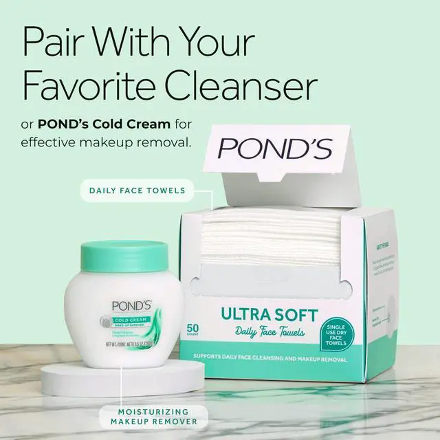 Alt view image 7 of 7 - Ultra Soft Dry Face Towels, 50 Count, Biobased Disposable Wipes for Makeup Removal, Gently Exfoliating, Durable and Gentle for Sensitive Skin