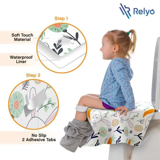 Alt view image 3 of 7 - Disposable Toilet Seat Cover for Travel 20 Pack with Covers Wrapped in Sets of 2, Non-Flushable Liners, Fits Most Seats Kids, Toddlers, Adults (Bunny, 20)