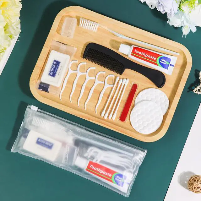 Alt view image 2 of 7 - 25 Sets Personal Hygiene Kit Bulk, Disposable Toothbrushes with Toothpaste Floss Comb Soap Cover and Vanity Kit, Toiletry Kits Homeless Supplies Bulk for Women,Men,Travel,Homeless