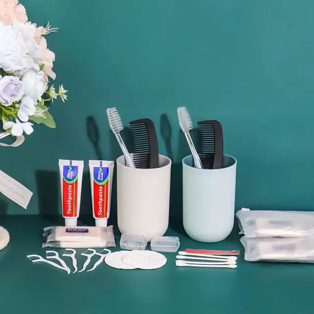 Alt view image 5 of 7 - 25 Sets Personal Hygiene Kit Bulk, Disposable Toothbrushes with Toothpaste Floss Comb Soap Cover and Vanity Kit, Toiletry Kits Homeless Supplies Bulk for Women,Men,Travel,Homeless