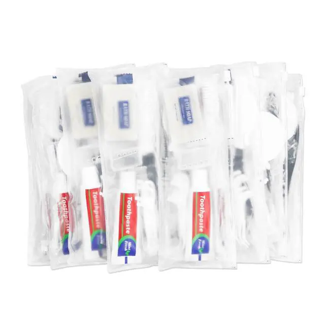 Alt view image 6 of 7 - 25 Sets Personal Hygiene Kit Bulk, Disposable Toothbrushes with Toothpaste Floss Comb Soap Cover and Vanity Kit, Toiletry Kits Homeless Supplies Bulk for Women,Men,Travel,Homeless