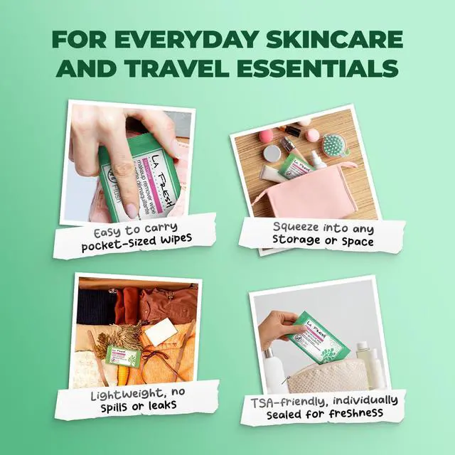 Alt view image 5 of 7 - Makeup Remover Wipes with Vitamin E - 50 Ct TSA Travel Essential