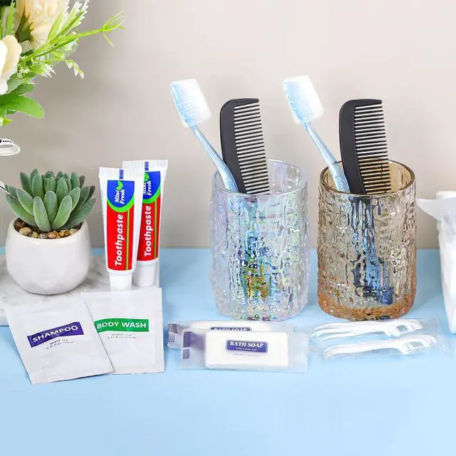 Alt view image 4 of 7 - 50 Sets Bulk Hygiene Kits for Homeless,Basic Toiletry Kit Homeless Supplies Bulk,Disposable Toothbrushes with Toothpaste and Comb Individually Wrapped,Bath Soap,Shampoo,Body Wash,Floss Pick