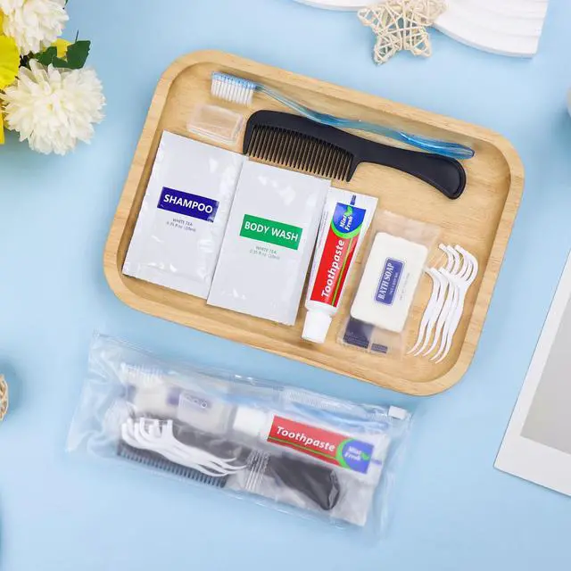 Alt view image 6 of 7 - 50 Sets Bulk Hygiene Kits for Homeless,Basic Toiletry Kit Homeless Supplies Bulk,Disposable Toothbrushes with Toothpaste and Comb Individually Wrapped,Bath Soap,Shampoo,Body Wash,Floss Pick