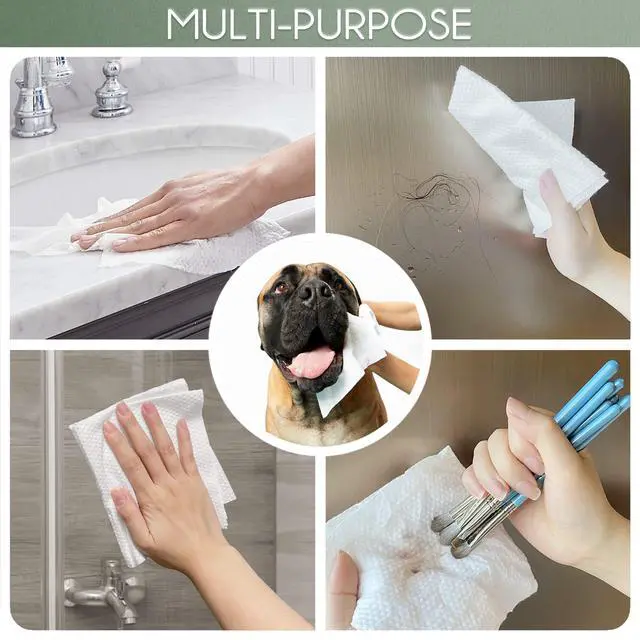 Alt view image 7 of 7 - Bamboo Viscose Disposable Face Towel Biodegradable Large Dry Face Wipes 60 Count Extra Thick Soft Clean Facial Towels for Sensitive Skin, Makeup Removing, Facial Cleansing, Nursing, Travel