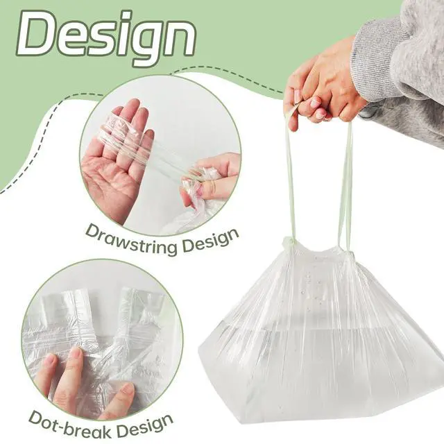 Alt view image 4 of 7 - 100 Pack Potty Chair Liners with Drawstring,Training Toilet Seat Potty Bags,Disposable Cleaning Bag for Kids Toddler Adults Pet Outdoors(44 x 24 cm)
