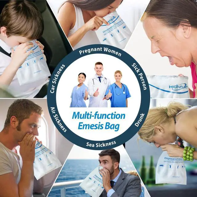 Alt view image 5 of 6 - Absorbent Vomit Bag Disposable,12Pcs Emesis Bags-Turns Vomit into Gel,Leak Resistant Barf Bag,900ml Portable Nausea Bags for Travel Motion Sickness,Pregnancy,Kids,Taxi,car