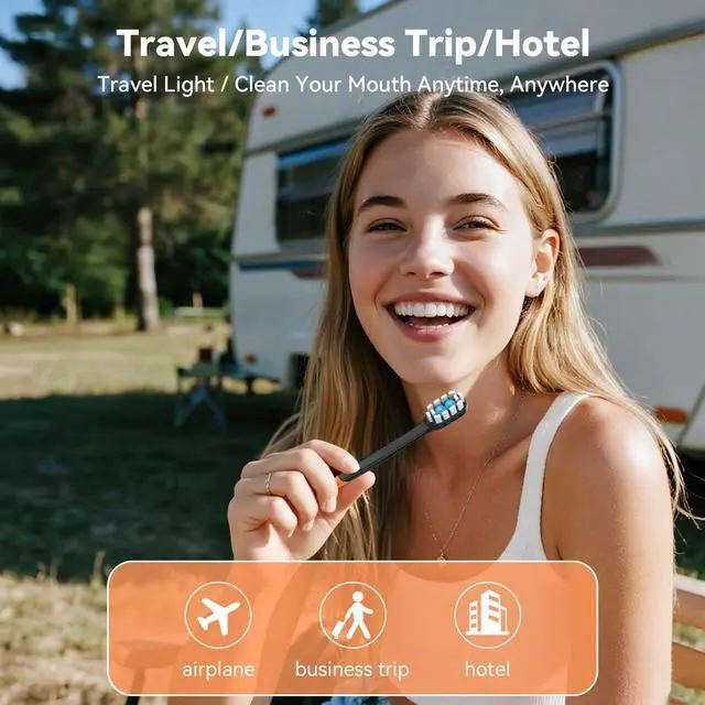 Alt view image 6 of 7 - 12Pack Disposable Toothbrushes with Toothpaste + Pick + Floss + Tongue Scraper 5-in-1 Mini Prepasted Travel Toothbrush for Hotel Camping Flight Car Single Use Portable Individually Wrapped | Mint