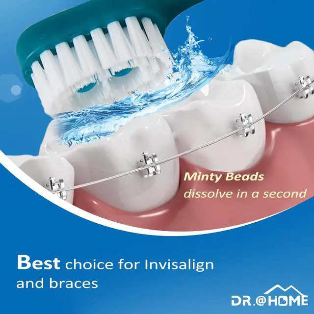 Alt view image 6 of 6 - Disposable Travel Toothbrush on the go, Oral Care Set, Prepasted Mini Toothbrush 5 in 1 (Mint Paste+ Soft Bristles+Flosser+Pick+Tongue Scraper) | Individually Wrapped 24 Count - 1 Pack