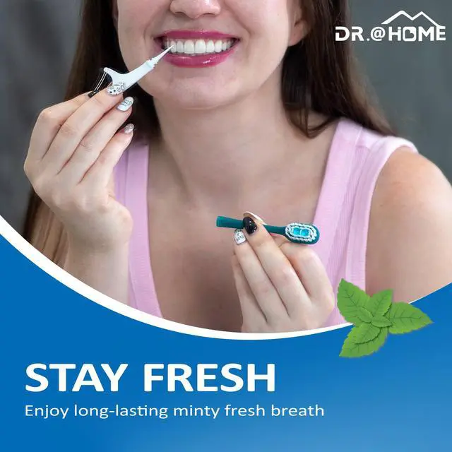 Alt view image 4 of 6 - Disposable Travel Toothbrush on the go, Oral Care Set, Prepasted Mini Toothbrush 5 in 1 (Mint Paste+ Soft Bristles+Flosser+Pick+Tongue Scraper) | Individually Wrapped 24 Count - 1 Pack