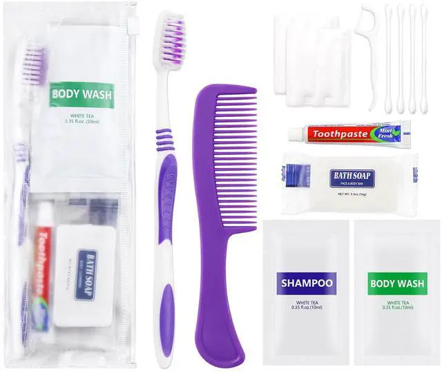 Main image of Pack of 50 Hygiene Kit, Toiletry Kit Bulk, Individually Packed, Travel Disposable Hygiene Kit, Homeless Care Package Supplies,Suitable for Hotel, Camping, Travel