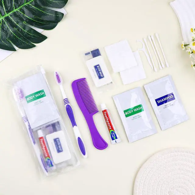 Alt view image 6 of 6 - Pack of 50 Hygiene Kit, Toiletry Kit Bulk, Individually Packed, Travel Disposable Hygiene Kit, Homeless Care Package Supplies,Suitable for Hotel, Camping, Travel