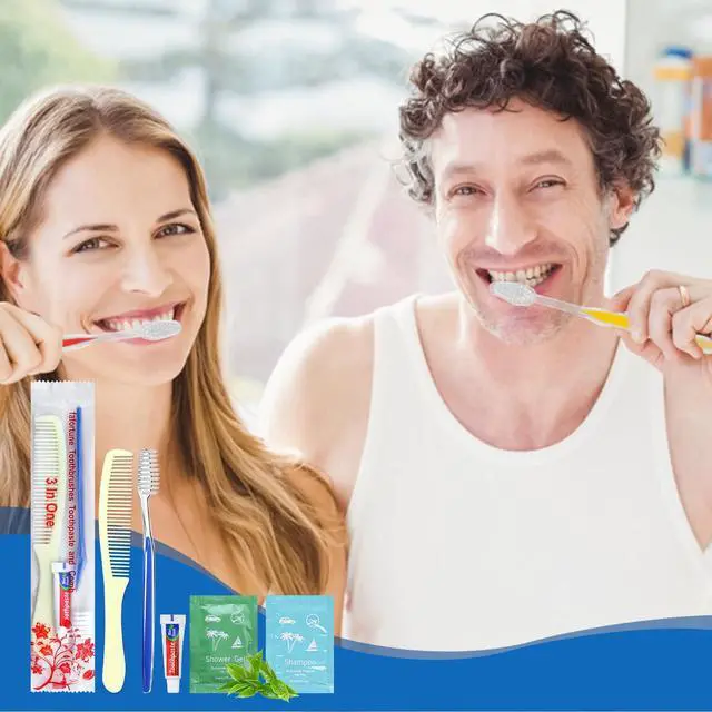 Alt view image 7 of 7 - Bulk Hygiene Kits for Homeless,Disposable Toothbrushes with Toothpaste and Comb for Homeless Individually WrappedBasic Toiletry Kits Travel Size Shampoo And Body Wash For Hotel,Air Bnb Charity(20)
