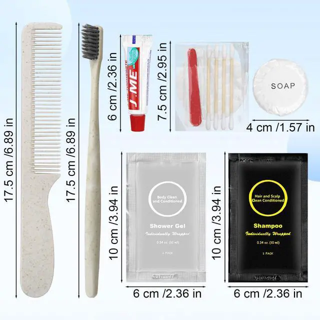 Alt view image 2 of 7 - Toiletry Kits Homeless Personal Hygiene Kits for Homeless Care Package Supplies In Bulk, Disposable Travel Size Essential Women Men Toiletries Set for Hotel, Charity,Camping,Travel (20 Pack)